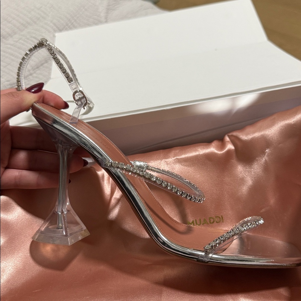 AMINA MUADDI GILDA CRYSTAL SANDALS - Picture 5 of 8